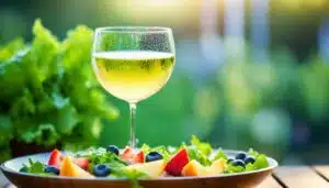 Maridaje de vino blanco con ensaladas frescas