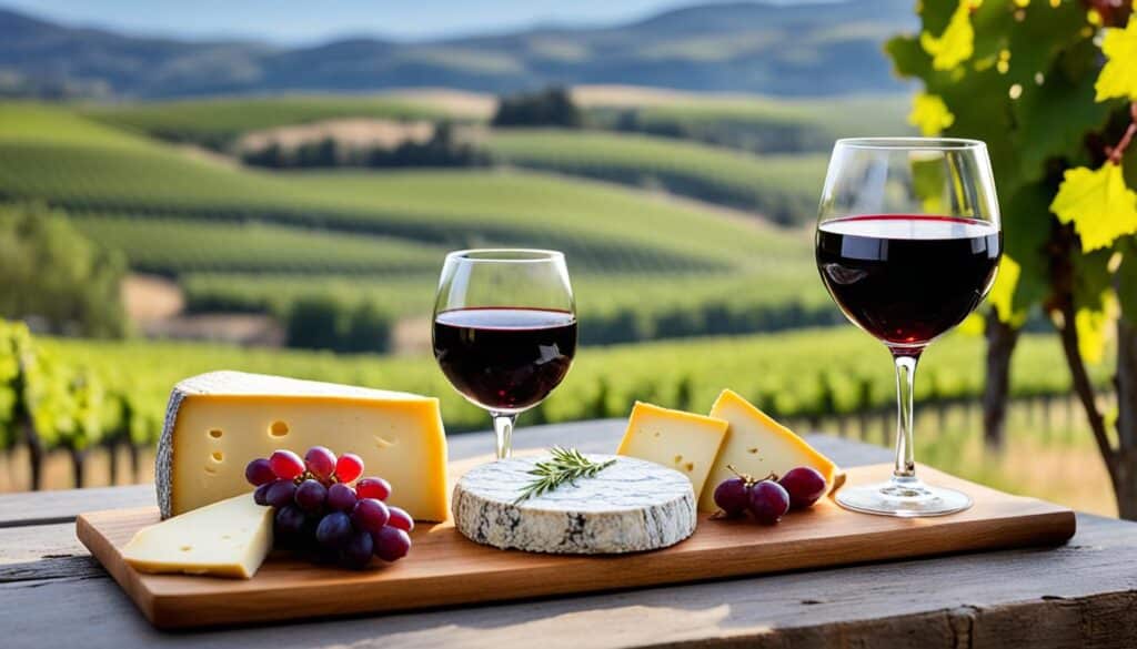 Vinos tintos y quesos de la misma región Vinos tintos y quesos de la misma región