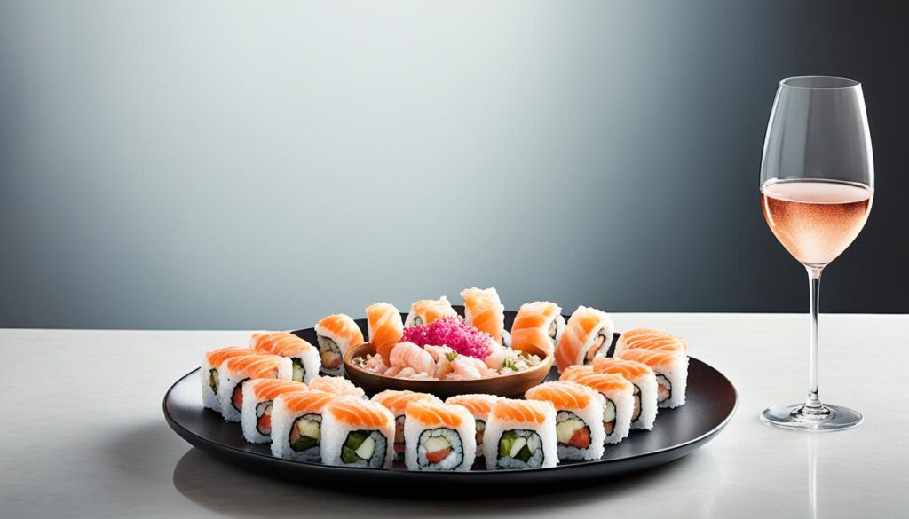 maridaje vino espumoso rosado