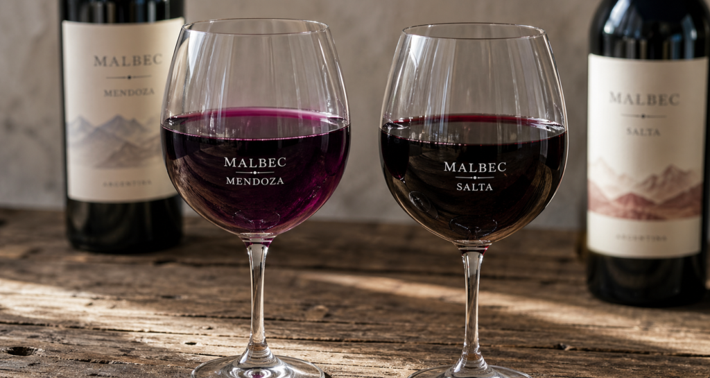 Malbec de Mendoza vs Salta: ¿cuál es la diferencia? — ilustración
