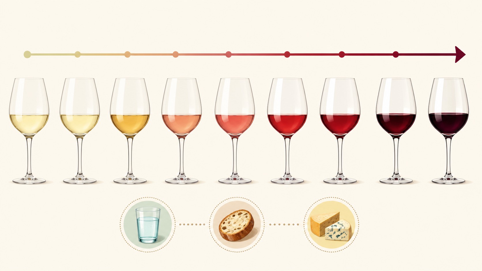 cata de vinos presupuesto bajo diagrama explicativo