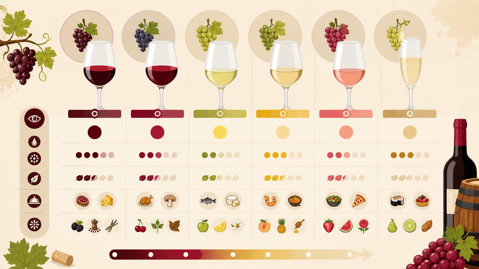 colección de vinos diagrama explicativo