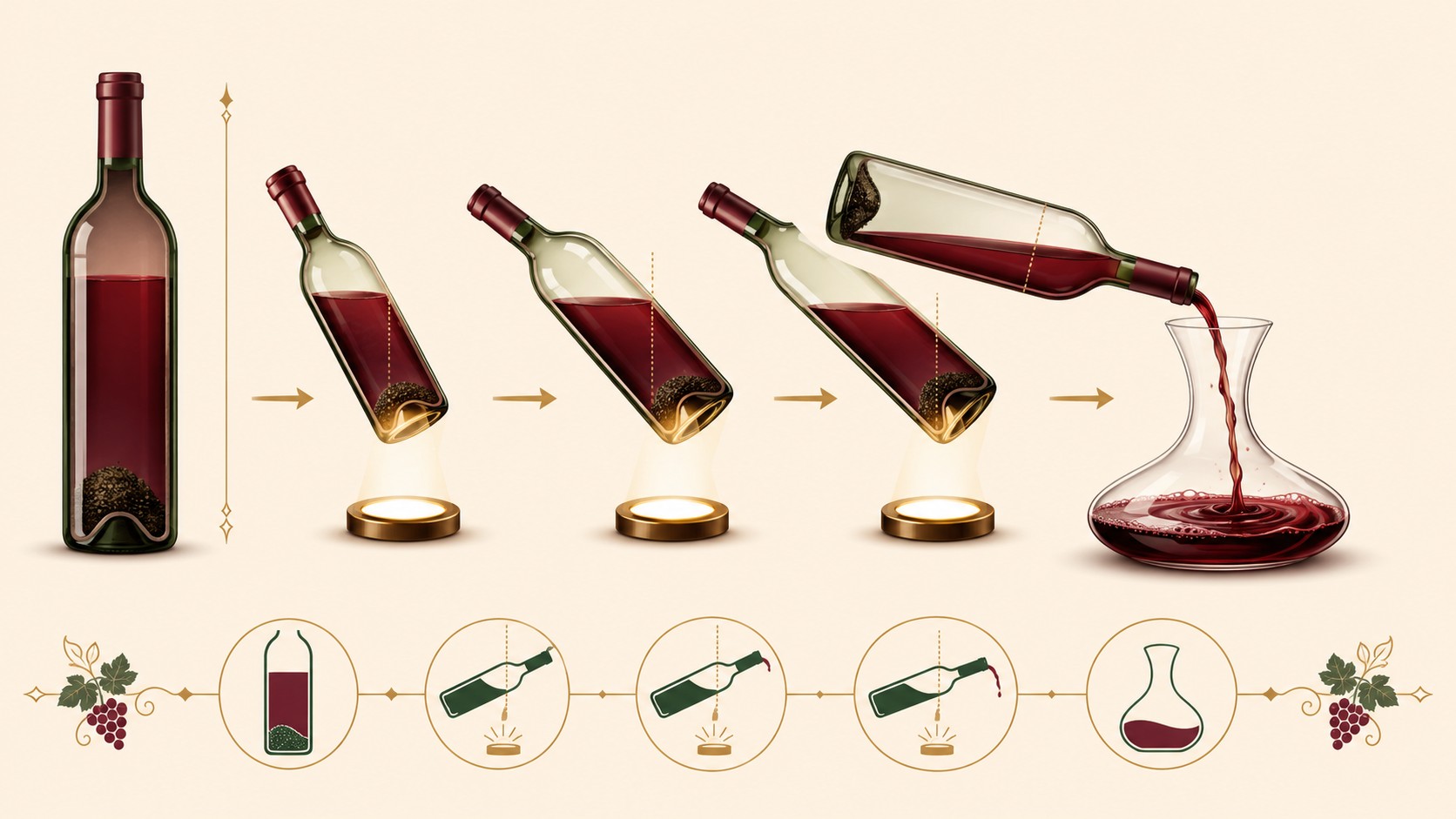 Cómo decantar vino tinto: guía práctica 2026 1 cómo decantar vino tinto diagrama explicativo