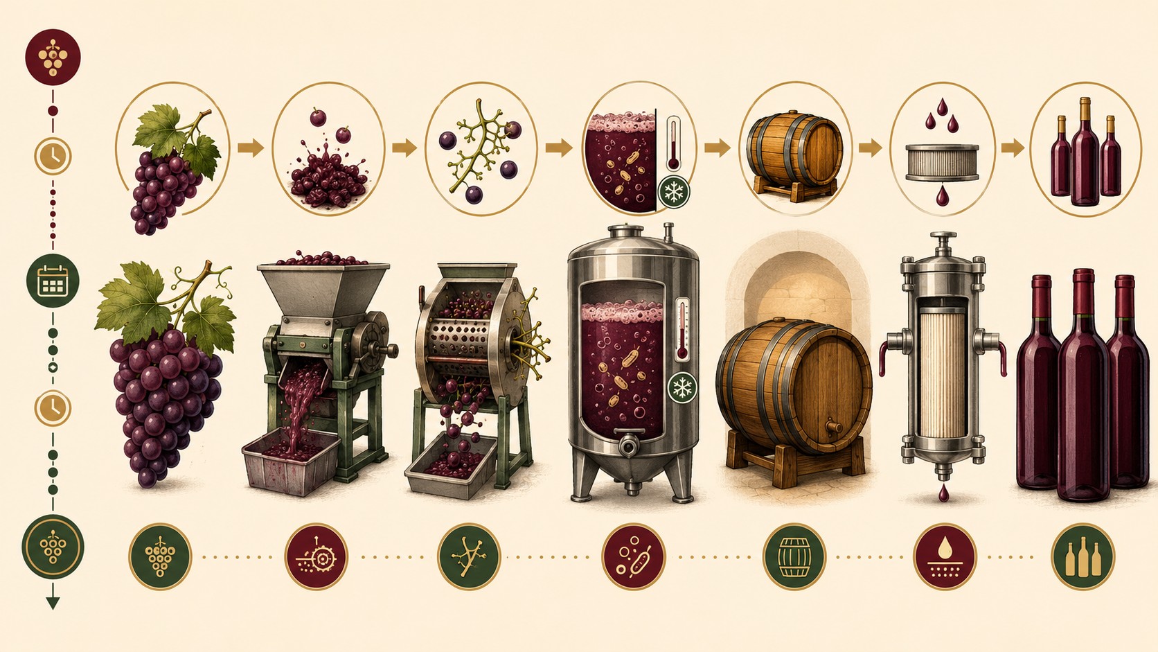 cómo hacer vino casero diagrama explicativo