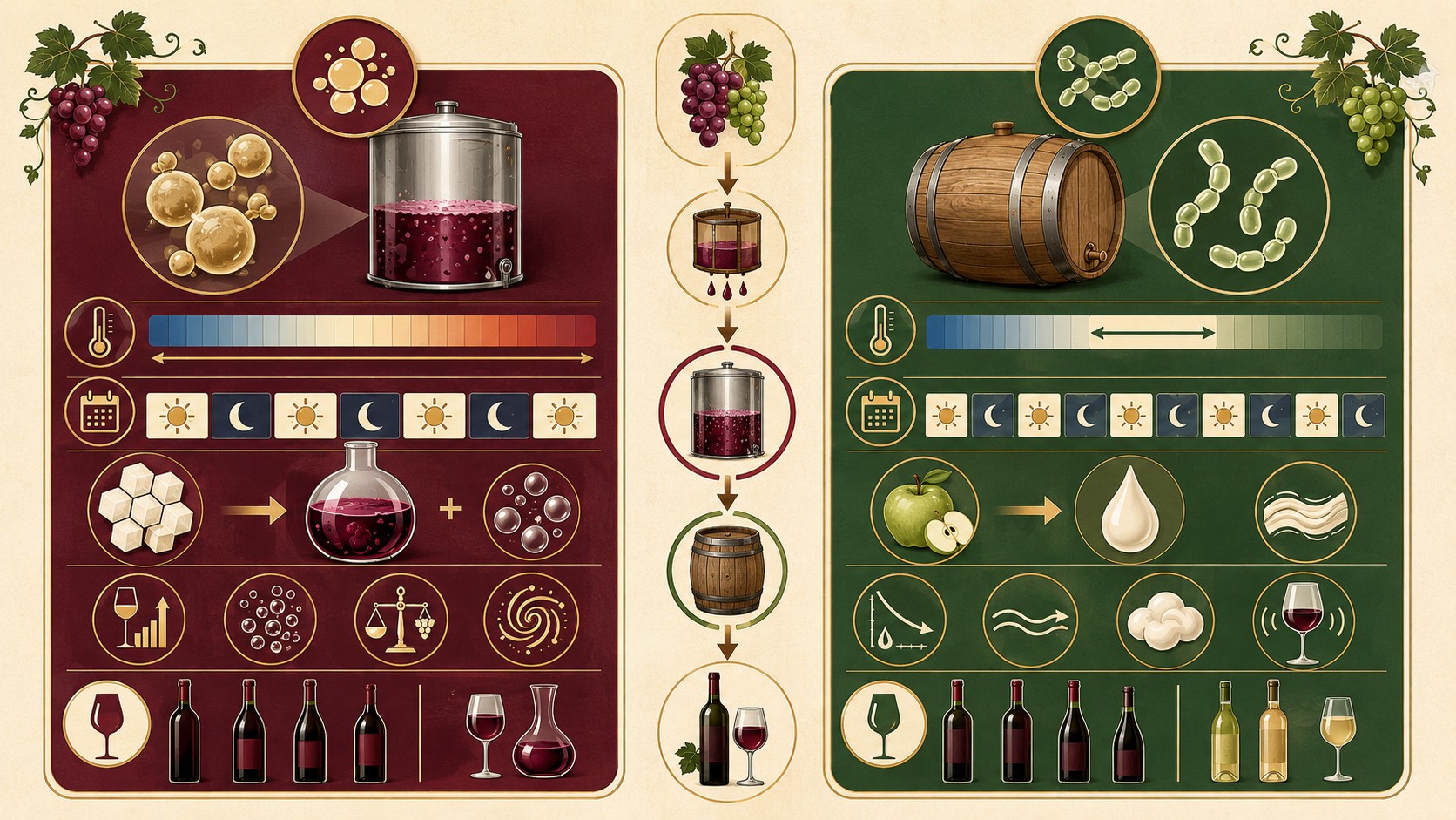 fermentación del vino diagrama explicativo