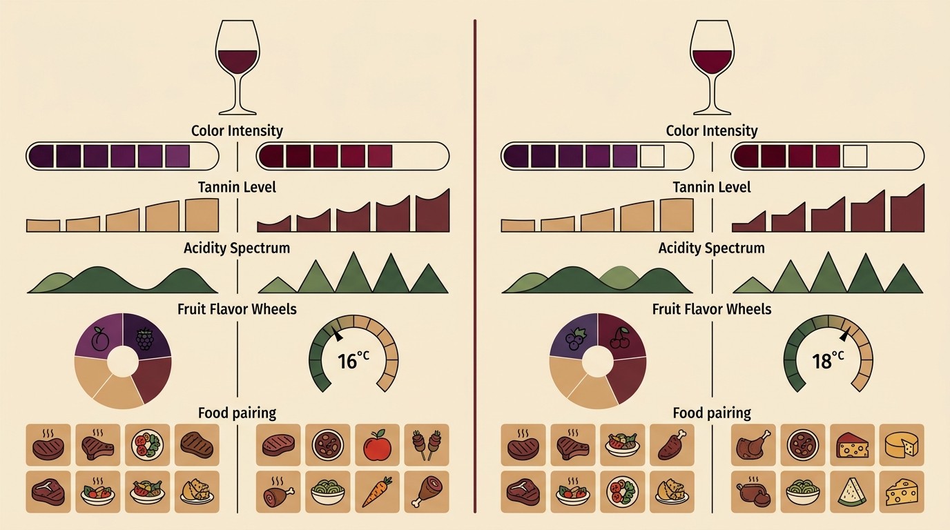 malbec vs cabernet sauvignon argentino diagrama explicativo