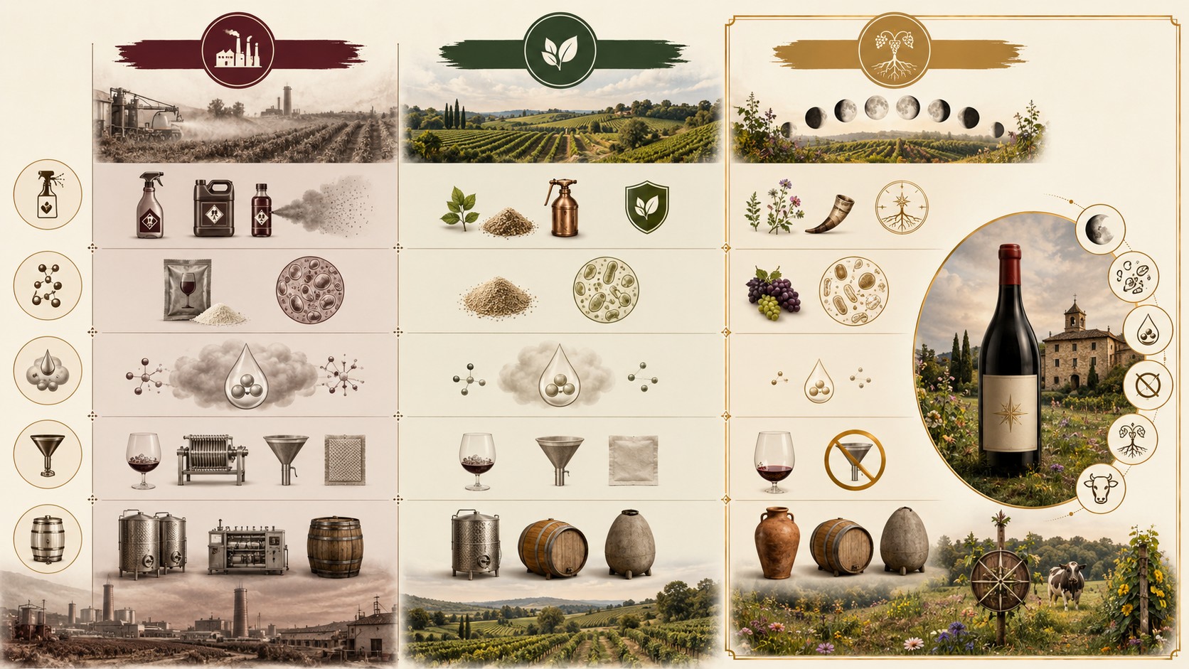 productor vino natural francés diagrama explicativo