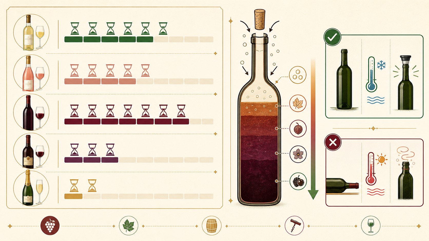 vino abierto cuánto dura diagrama explicativo