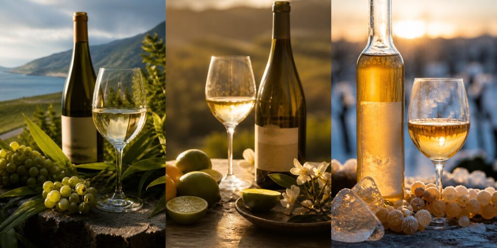 Help choosing a white wine (preferably from Canada, Australia or New Zealand) - ilustracion