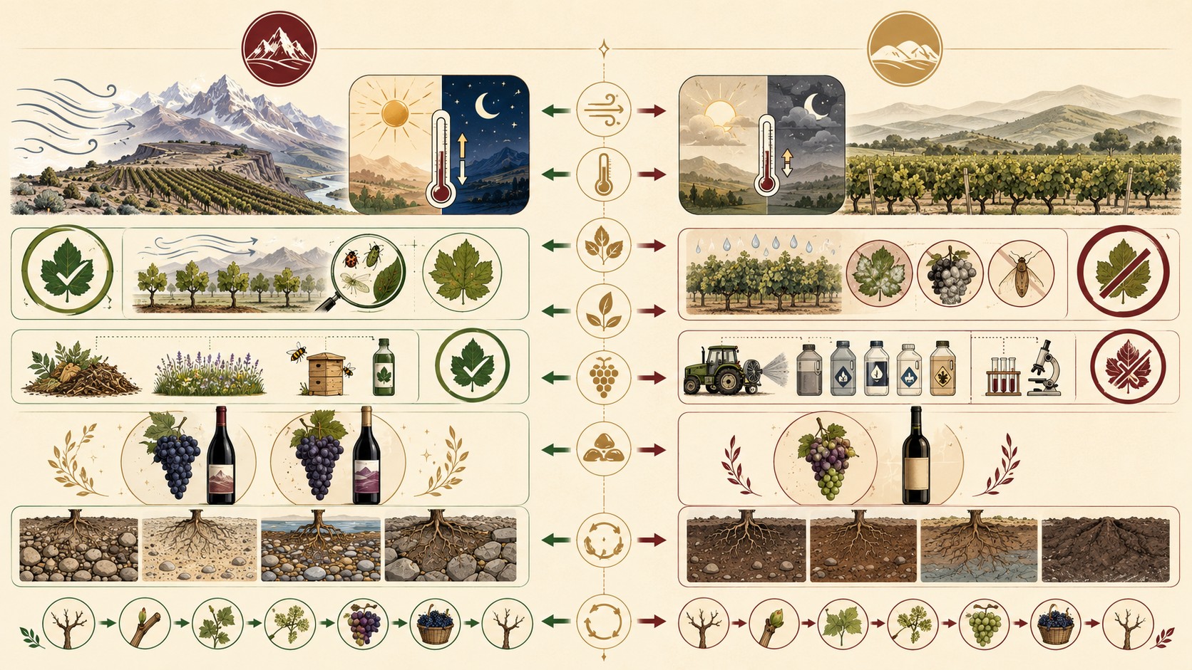 vinos orgánicos patagonia neuquén diagrama explicativo