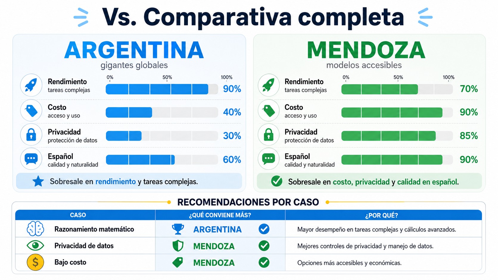 argentina vs mendoza tabla comparativa