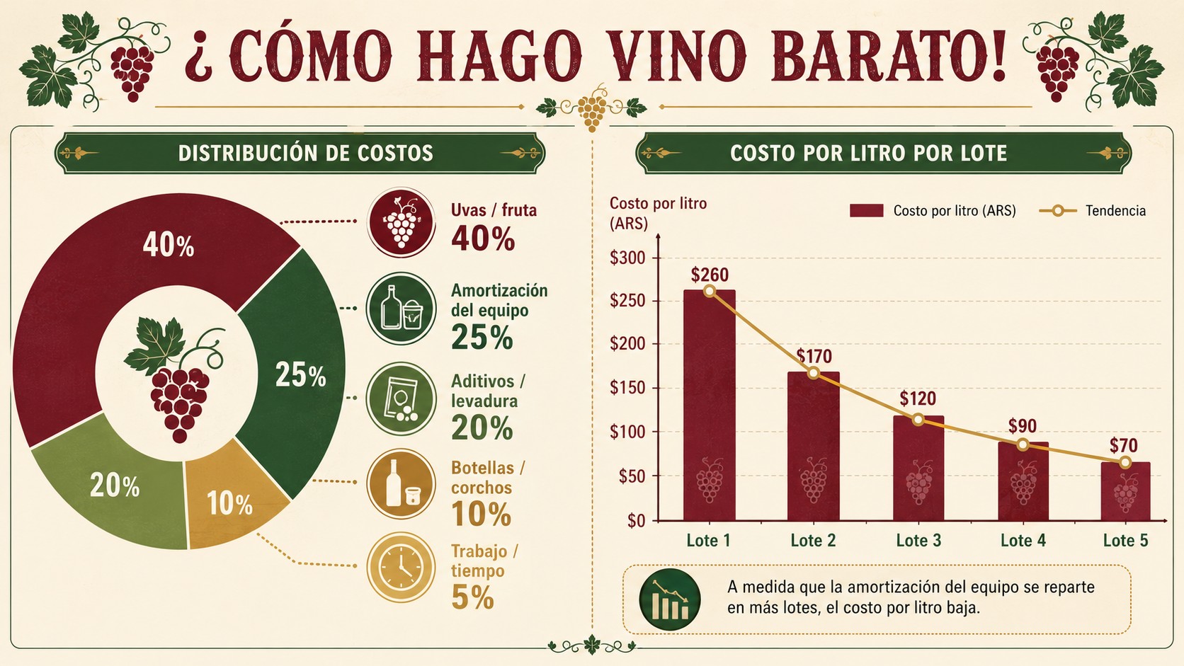 cómo hacer vino barato diagrama explicativo