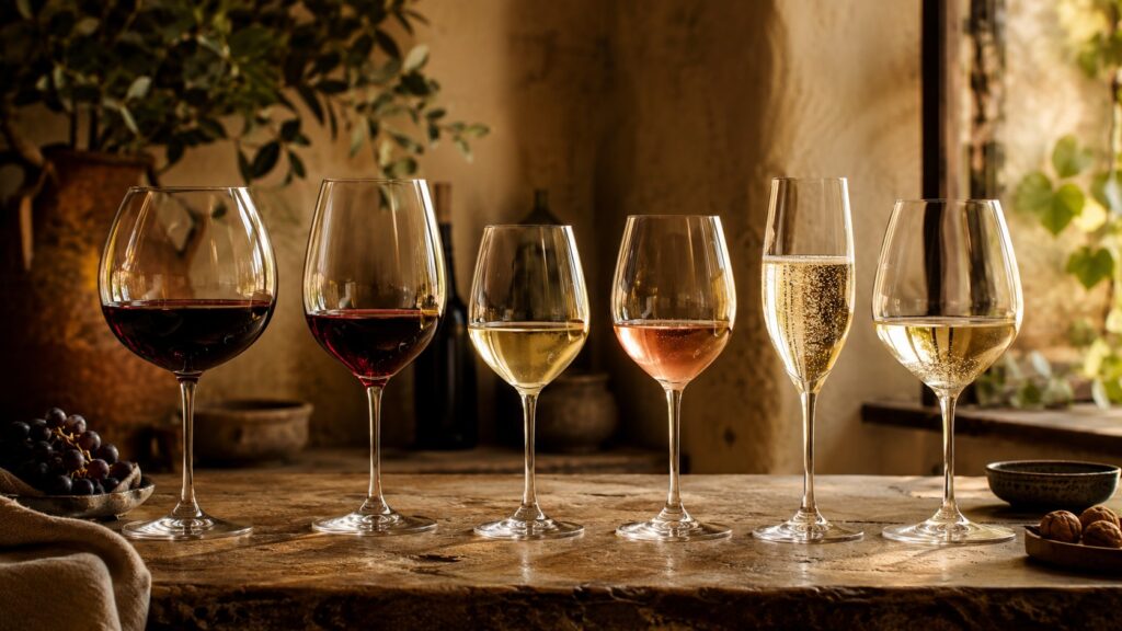 Qué copa usar para cada vino: guía práctica - ilustracion