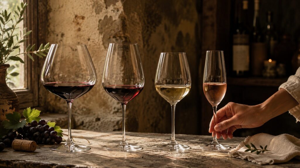 Qué copa usar para cada vino: guía por varietal - ilustracion