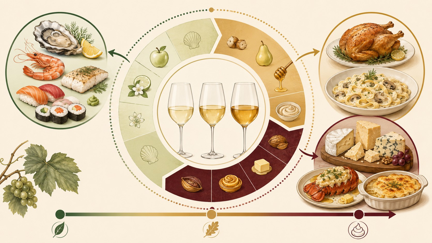 maridajes chardonnay diagrama explicativo