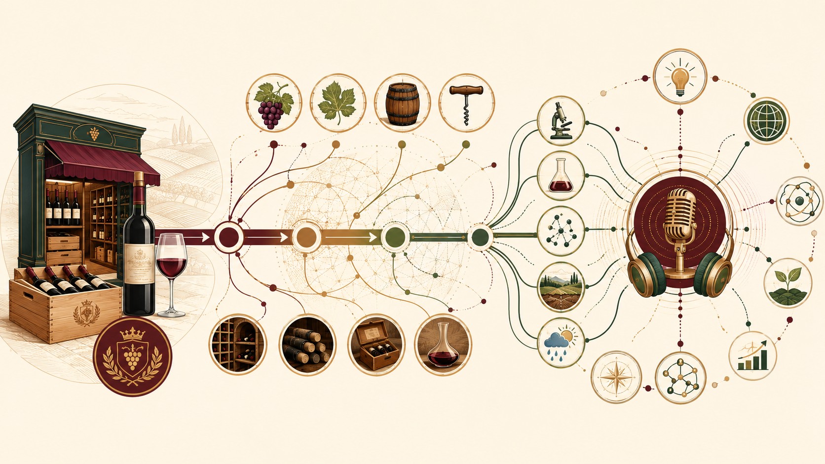 Uncorking What's Next: el podcast del futuro del vino 1 uncorking what's next podcast diagrama explicativo