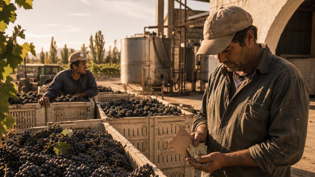 Crisis vitivinícola: uvas sin precio y salarios - ilustracion