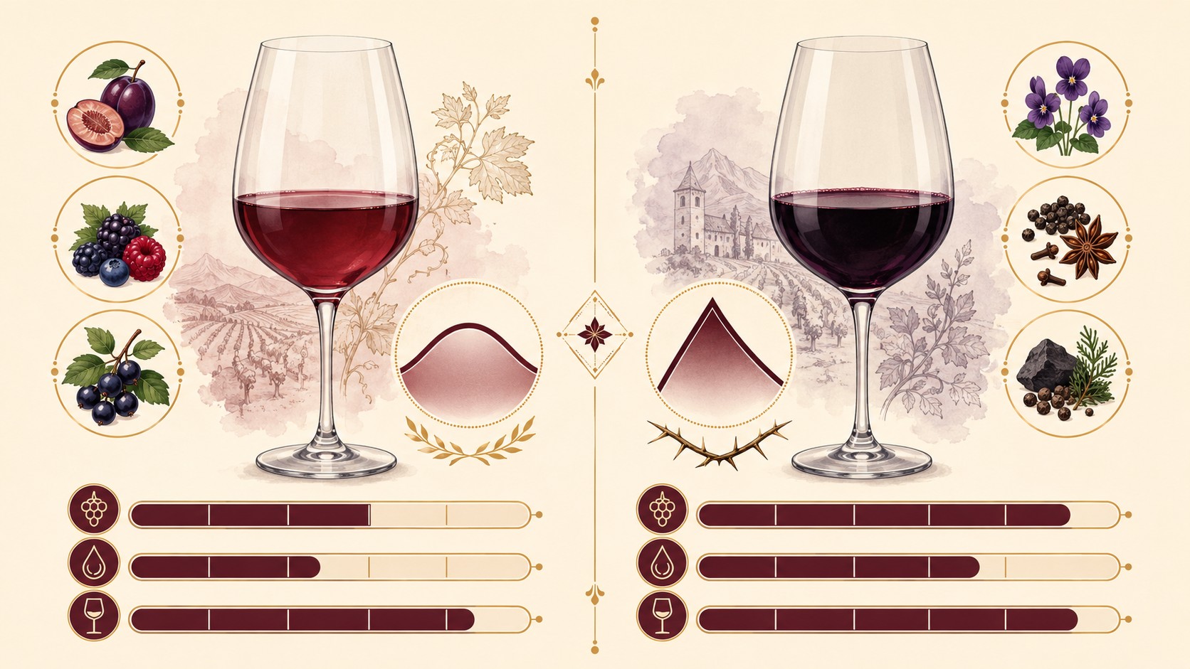 malbec vs petit verdot en mendoza diagrama explicativo