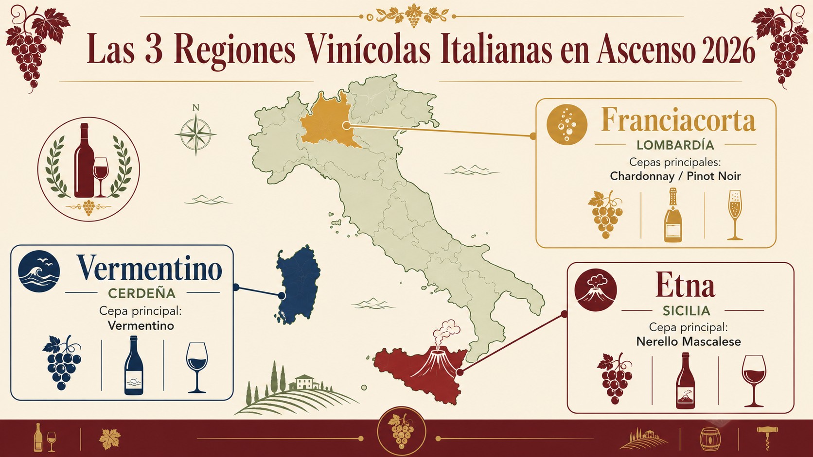 regiones vinícolas italianas diagrama explicativo