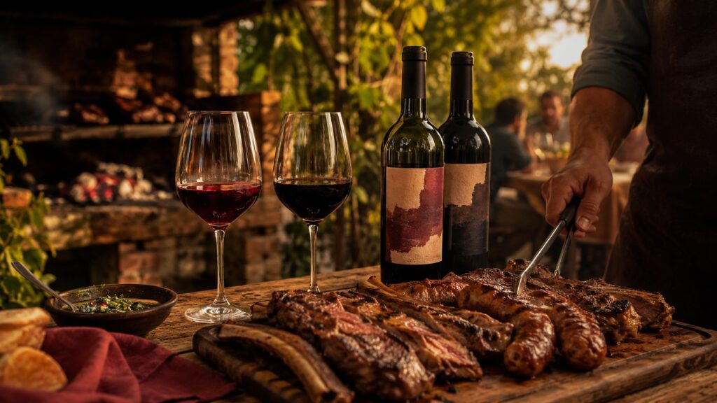 Qué vino tomar en un asado argentino: guía 2026 - ilustracion