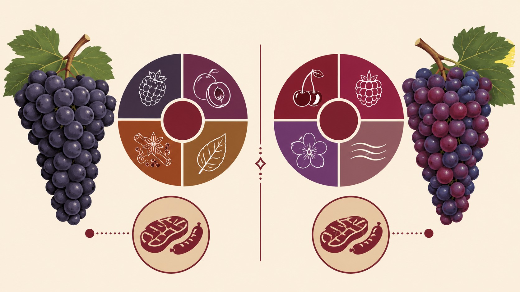 vino para asado argentino diagrama explicativo