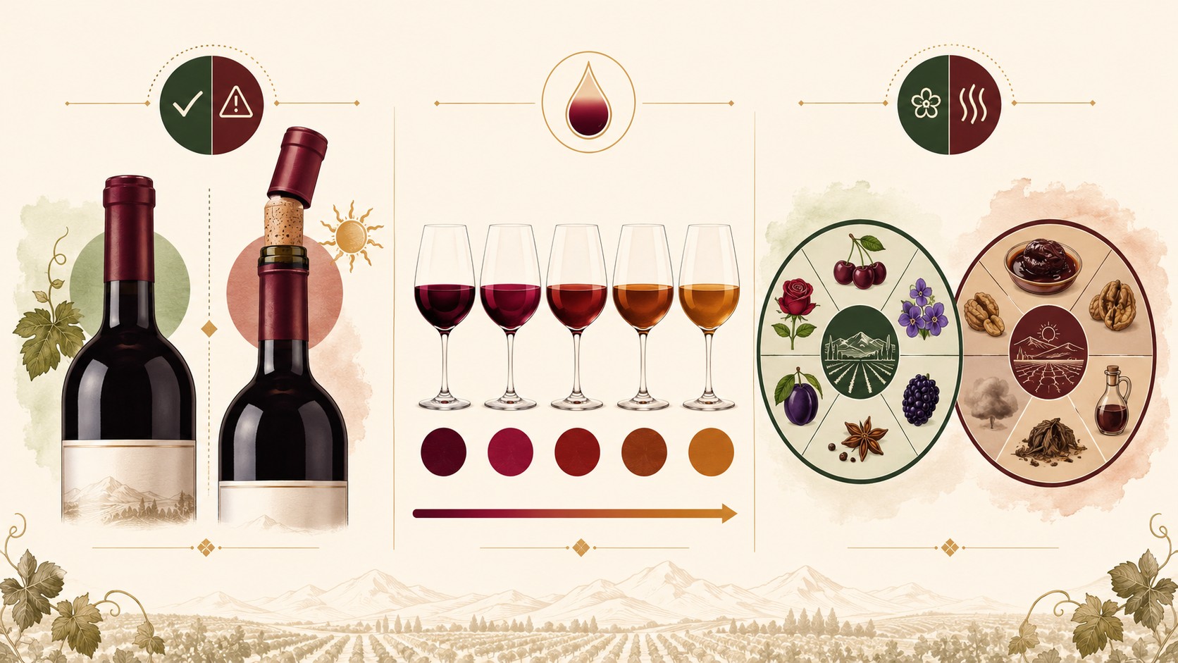 ¿Tu vino se recalentó? Señales para detectarlo 1 vino recalentado diagrama explicativo