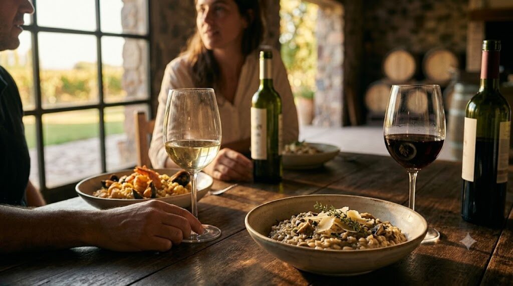 Los mejores vinos para acompañar risottos - ilustracion