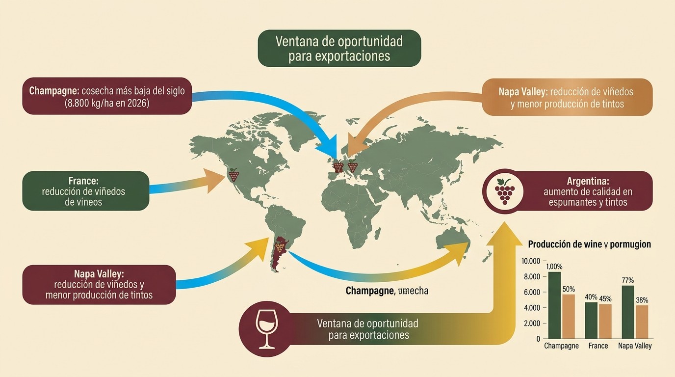 cambio climático vino diagrama explicativo