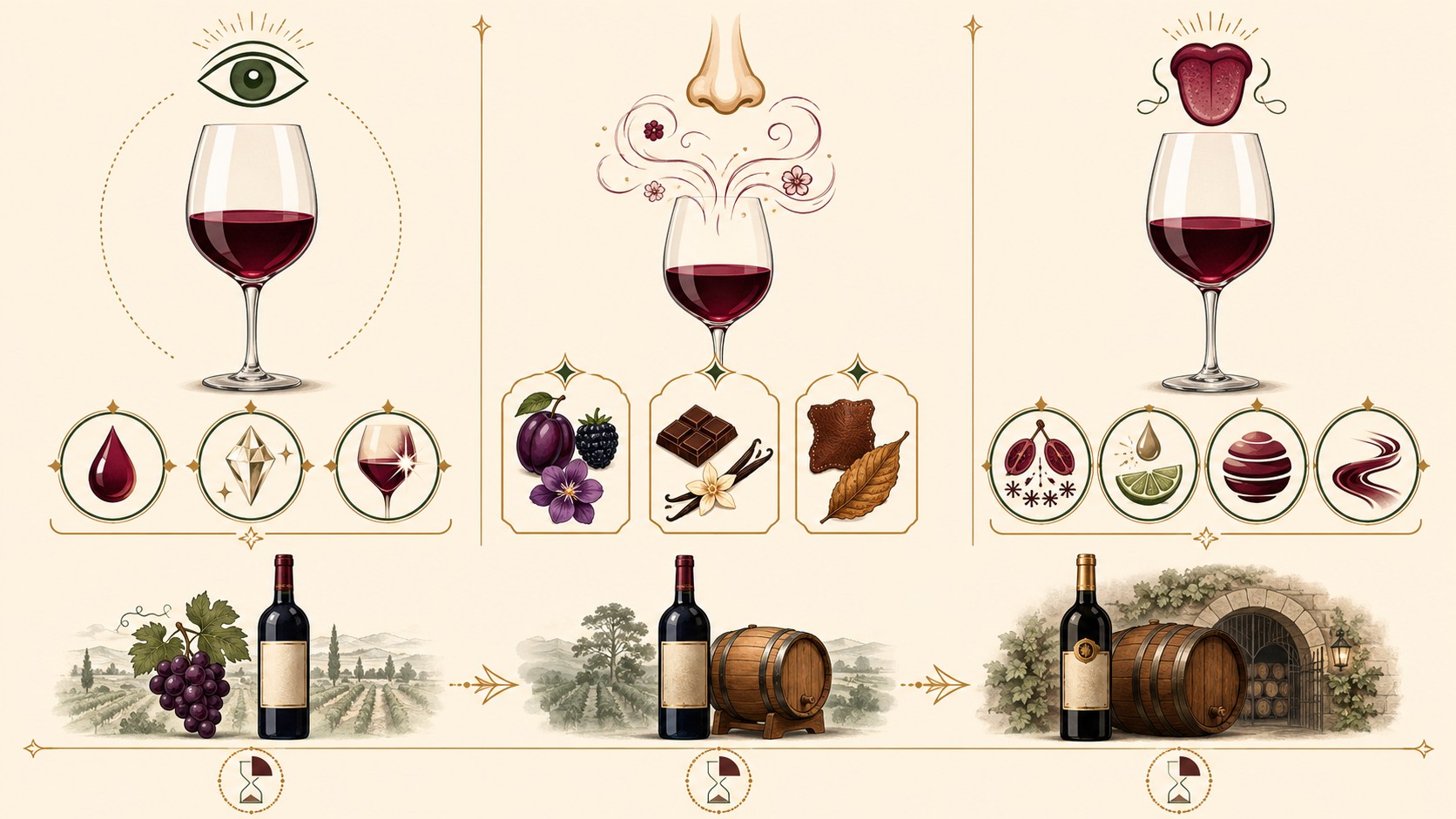 cata vertical de malbec diagrama explicativo