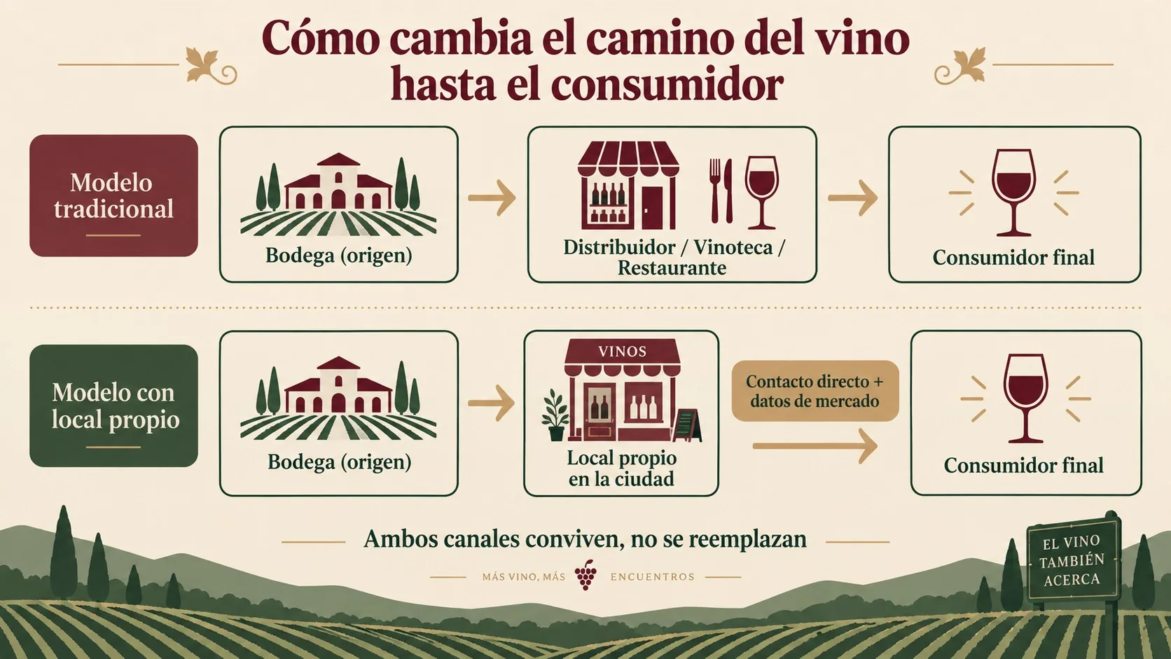 Por qué las bodegas premium abren locales propios en 2026 1 crisis del consumo de vino argentina diagrama explicativo