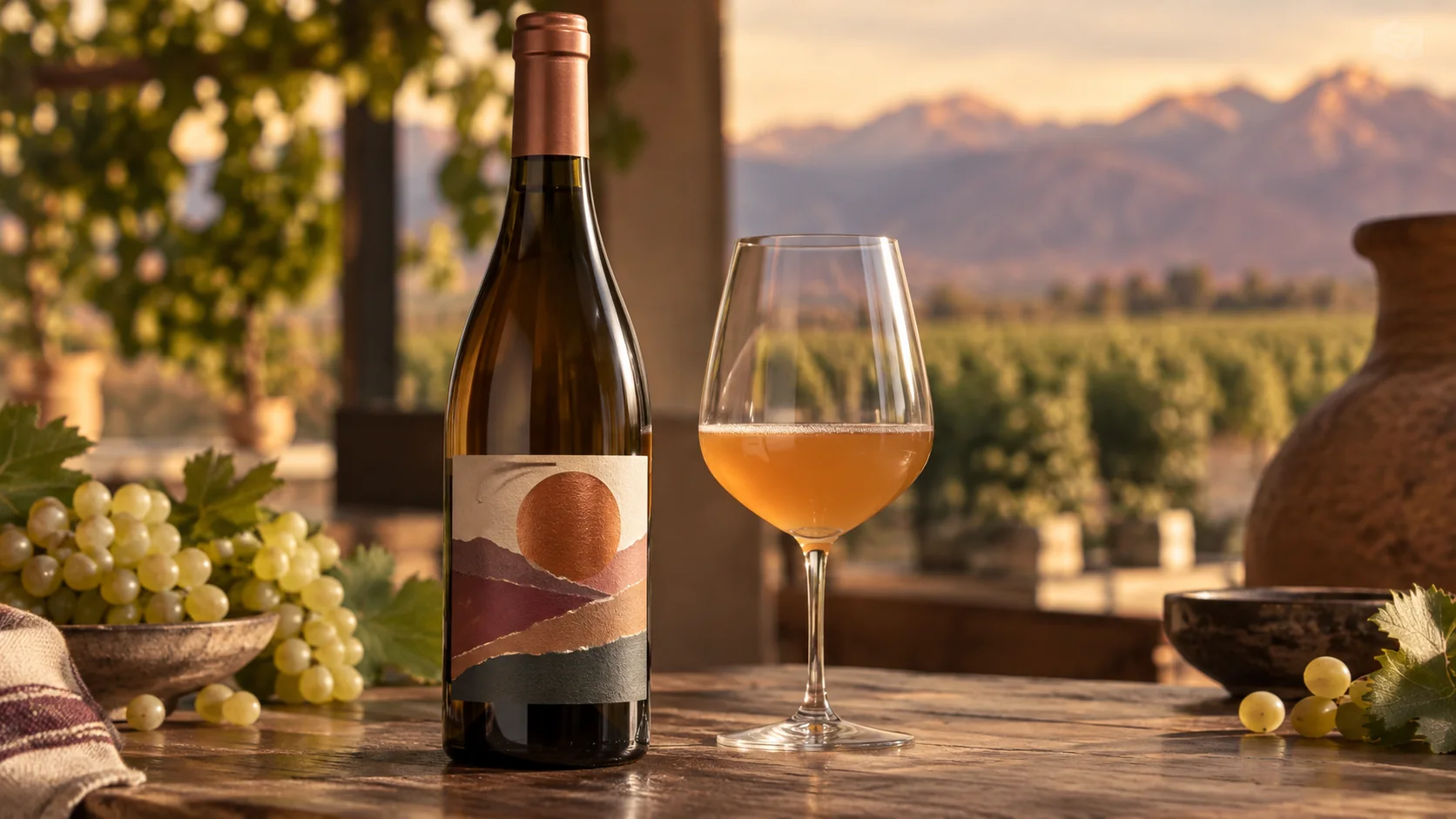 El Esteco lanza su primer vino naranjo argentino — ilustración