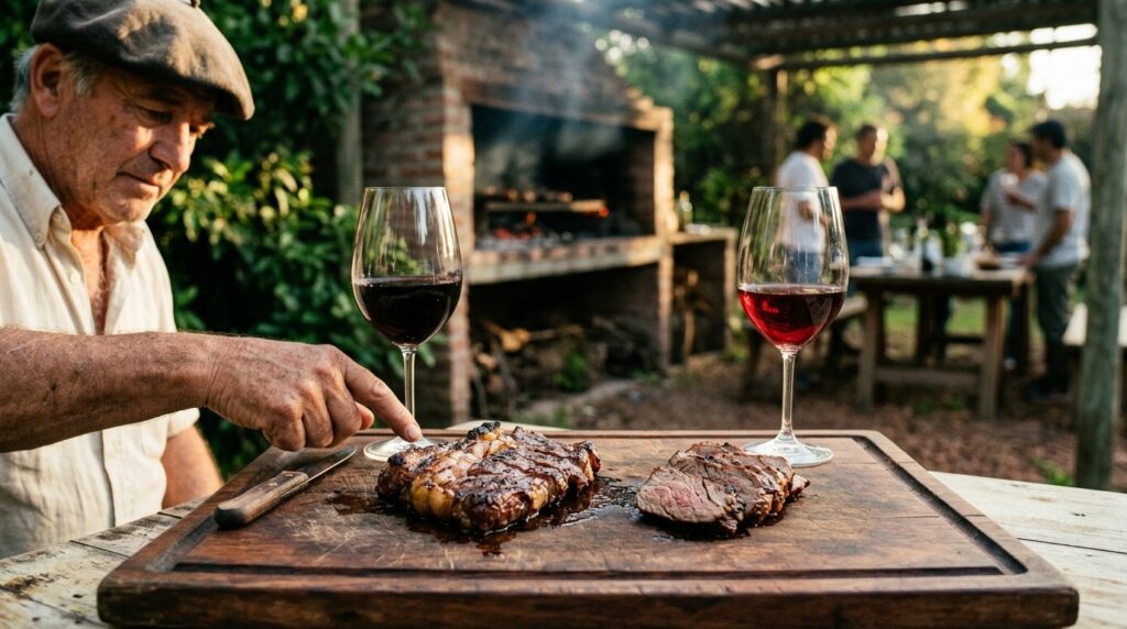 Más allá del asado: maridajes que funcionan - ilustracion