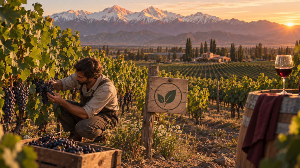 Vinos orgánicos Argentina: 180% de crecimiento en 10 años — ilustración