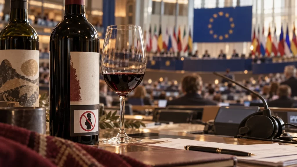 Etiquetado del vino: Europa y las advertencias sanitarias - ilustracion
