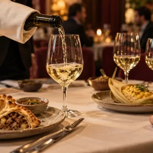 Cena maridaje Oviedo Salta: Torrontés de altura - ilustracion