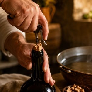 Corcho roto: cómo abrirlo sin arruinar el vino - ilustracion