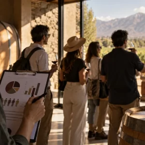 Enoturismo Mendoza: medición mensual de turistas en bodegas - ilustracion