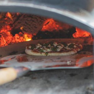 pizza y vino
